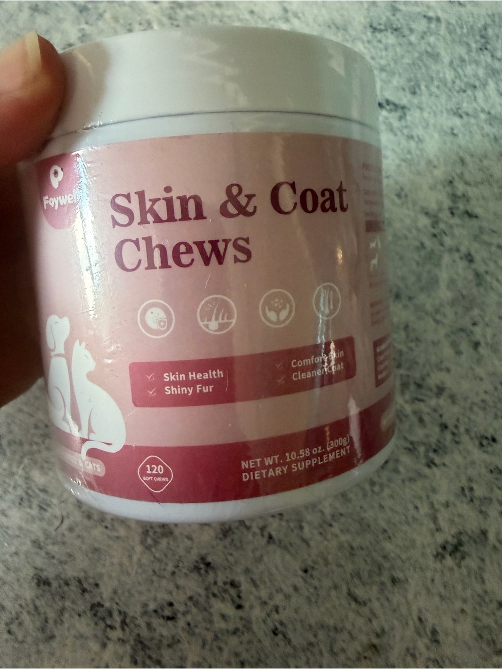 Dog or cat Skin & Coat Chews for Pets -